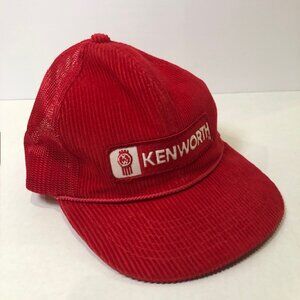 Vintage Kenworth Snapback Trucker Rope Hat Cap Corduroy  Trucking Company